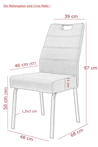 Stuhl - Webstoff, Beige