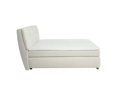 Boxspringbett JORINA MIX- Liegefläche ca. 180x200 cm, Stoff, Creme