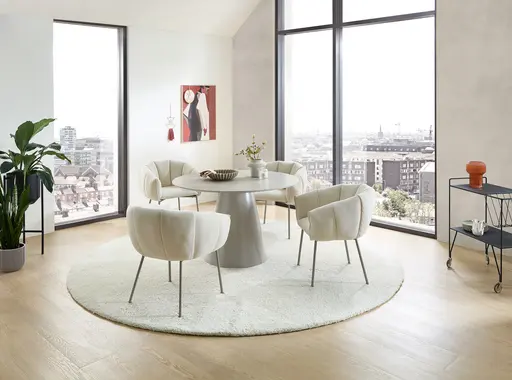 Armlehnstuhl - Stoff, Beige