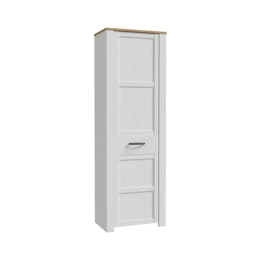 Garderobenkombination FELLIAN- B ca. 240 cm, Weiß, Eiche Dekor