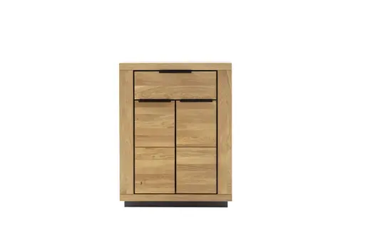 Kommode - B ca. 80 cm, Wildeiche Nachbildung, Wildeiche massiv geölt