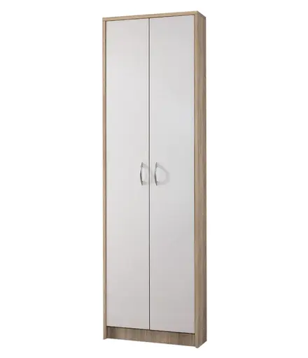 Seitenschrank - B ca. 55 cm, Sonoma, Weiß