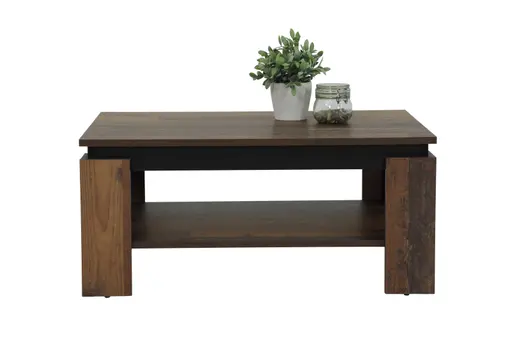 Couchtisch - LB ca. 90x60 cm, Vintage Dekor, Schwarz