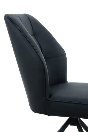 Stuhl - drehbar, Leder, Schwarz