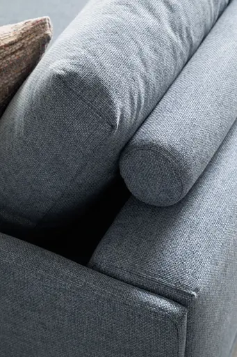 Ecksofa Cuneo - Ecke links mit 2,5-Sitzer, Stoff, Hellblau