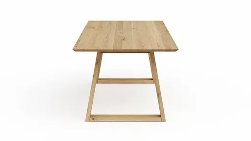 Esstisch Belfast - LB ca. 220x100 cm, Eiche massiv, Legno, Trapezgestell