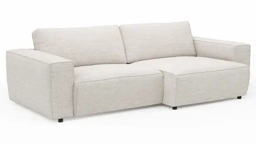 Sofa Lilaia - 1,5-Sitzer XL mit 1,5-Sitzer XL Tief, Stoff, Kaschmir