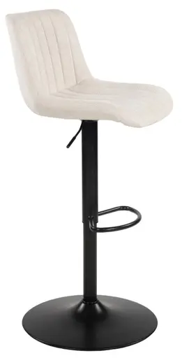 Barhocker - höhenverstellbar, Webstoff, Creme