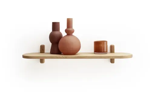 Wandregal Signe - B ca. 78 cm, Asteiche massiv, Geölt