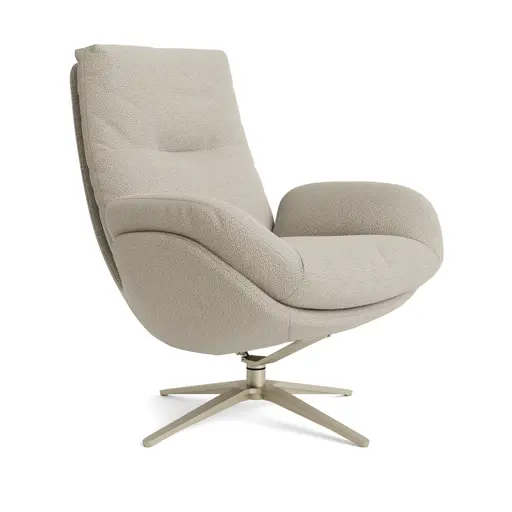 Drehsessel Nuvia - Stoff, Graubeige