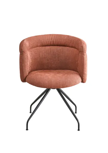  Armlehnstuhl - drehbar, Stoff, Rost