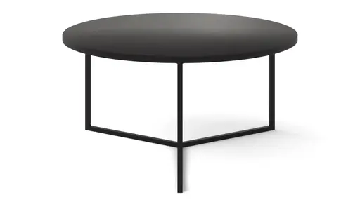 Couchtisch Joan 3 - LBH ca. 80x80x41,5 cm, Metall, Schwarz