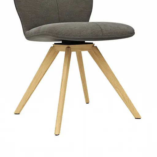 Polsterstuhl Dinner -  Stoff, Dunkelbraun