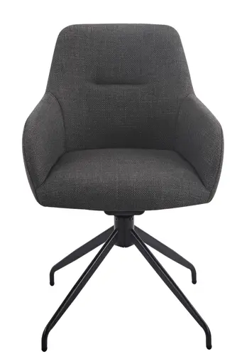 Armlehnstuhl - drehbar, Stoff, Anthrazit