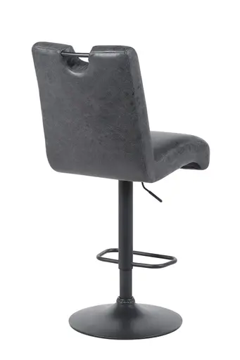 Barhocker - drehbar, höhenverstellbar, Microfaser, Vintage Anthrazit