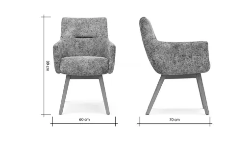 Armlehnstuhl Calgary - Leder, Olive