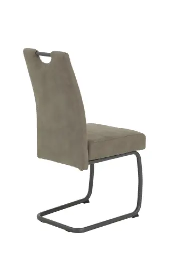 Freischwinger - Stoff, Braun