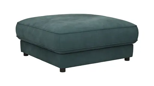 Hocker Juni - LB ca. 90x90 cm, Stoff, Petrol