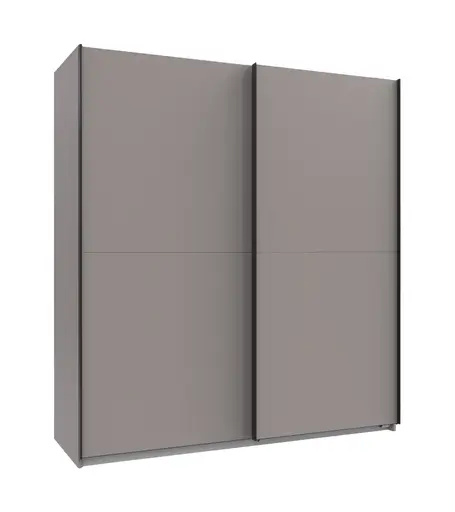 Schwebetürenschrank- B ca. 180 cm, Hellgrau