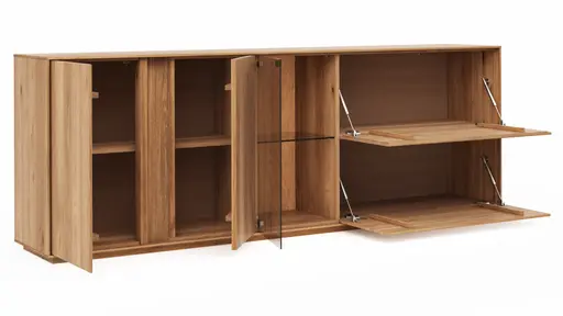 Sideboard Saratoga - Wildeiche massiv, natur geölt