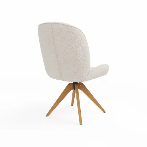 Stuhl Alara - drehbar, Stoff, Weiß