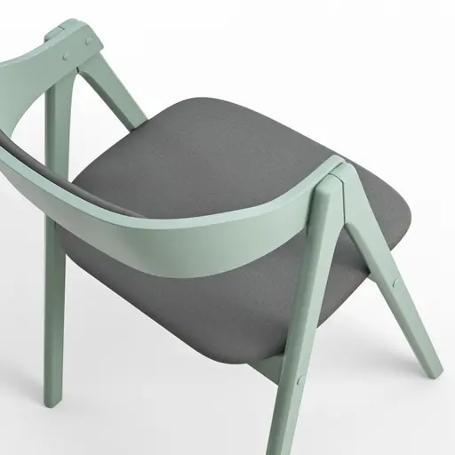 Armlehnstuhl Edge - Grau, Buche massiv, Salbei, lackiert