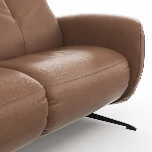 Sofa Sitz.Konzept Sofa - 2,5-Sitzer inkl. Relaxfunktion (motorisch) und Kopfteilverstellung, Leder, Cognac