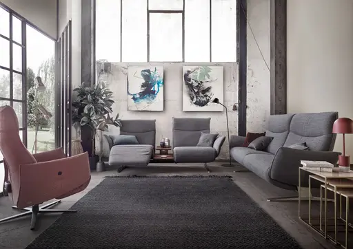 Relaxsessel Marsala - Relaxfunktion (motorisch), Stoff, Altrosa