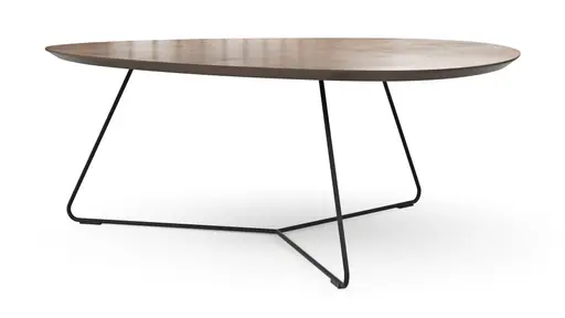 Couchtisch Fano - LBH ca. 96x86x38 cm, HPL Laminat, Bronze