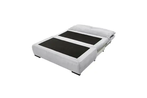 Schlafsofa - 2-Sitzer inkl. Schlaffunktion, Stoff, Hellgrau