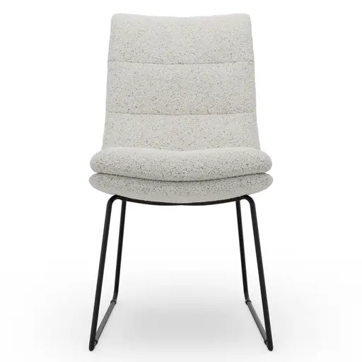 Stuhl Jukka - Stoff, Champagner, Kufen, Schwarz