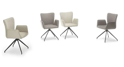 Armlehnstuhl AYLA - Stoff, Beige