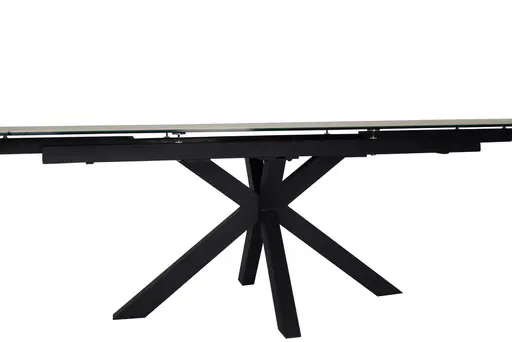 Esstisch MELANIA - ausziehbar, LB ca. 180x95 cm, Glaskeramik, Travertin farbig
