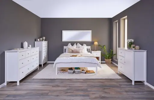 Kommode - B ca. 160 cm, Weiß