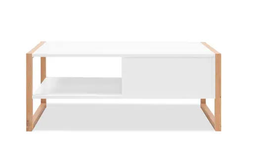 Couchtisch - LB ca. 100x55 cm, Weiß, Artisan Eiche Nachbildung