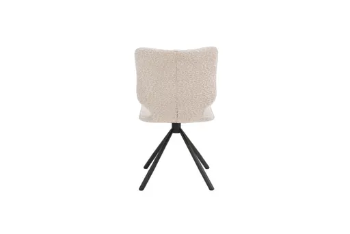 Stuhl Cupi - Stativ, Stoff, Ecru