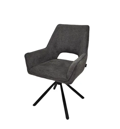 Armlehnstuhl MARESA - drehbar, Stoff, Anthrazit
