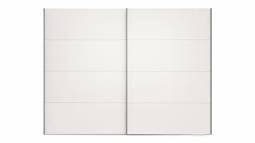 Schwebetürenschrank Viana - B ca. 301 cm, Lack, Weiß