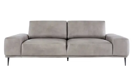 Sofa Oslo - 3-sitzer, Leder, Taupe