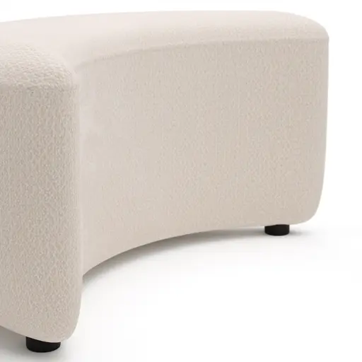 Anstellhocker Karasu - Stoff, Creme