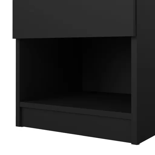 Nachtkonsole- B ca. 41 cm, Schwarz, Matt