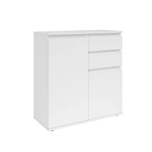 Kommode - B ca. 80 cm, Weiß