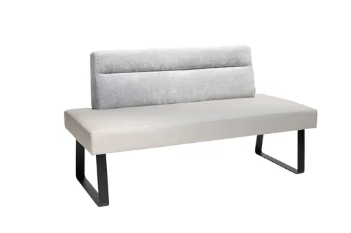 Polsterbank - Breite ca. 180 cm, Stoff, Grau