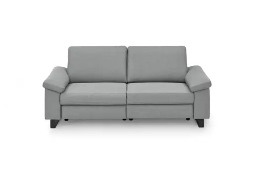 Sofa CALM PLUS 2.0 - 3-Sitzer, Relaxfunktion teilmotorisch, Stoff, Silbergrau