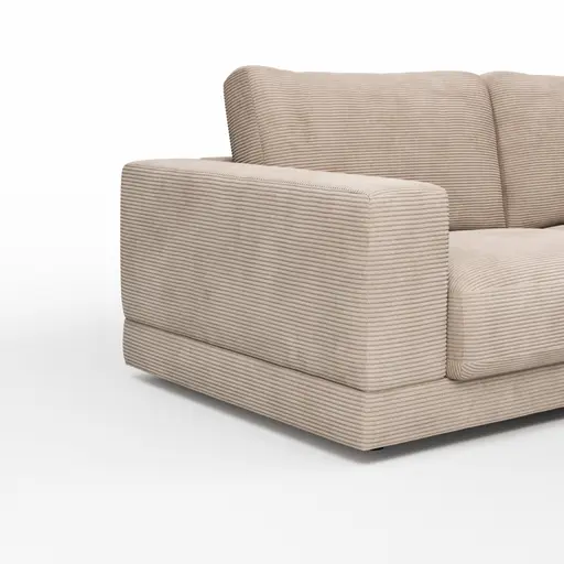 Sofa Juni - 2-Sitzer, Cord, Taupe