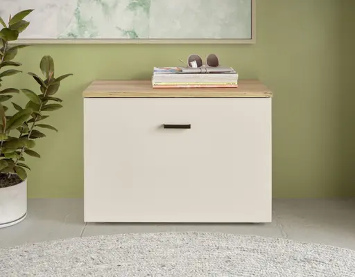 Schuhbank - B ca. 60 cm, Kaschmir, Evoke Eiche Nachbildung