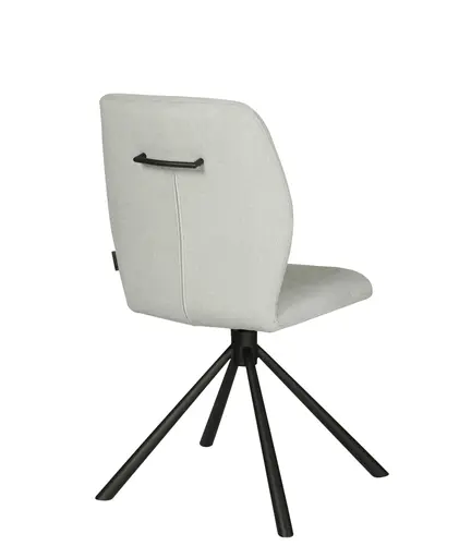 Stuhl MANOA - drehbar, Stoff, Silber