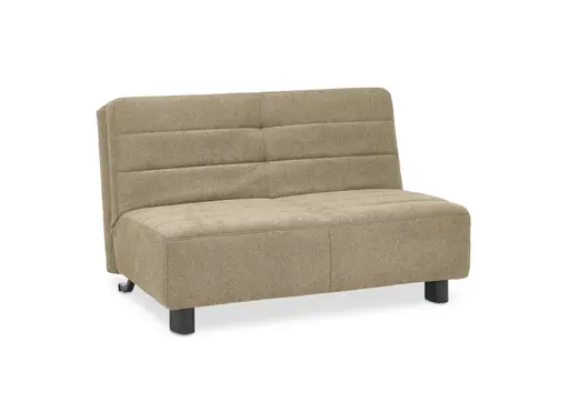  Faltsofa Easy - 2-Sitzer ohne Armlehne, ca. 140 cm inkl. Schlaffunktion, Stoff, Braun