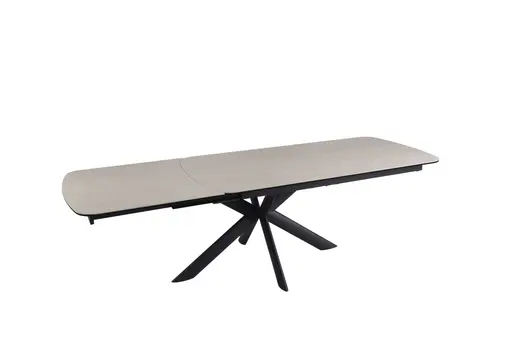 Esstisch MAXIE - ausziehbar, LB ca. 190x98 cm, Glaskeramik, Travertin farbig