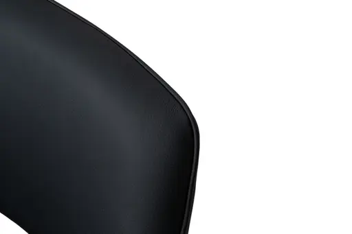 Armlehnstuhl MANOLJA - drehbar, Leder, Schwarz